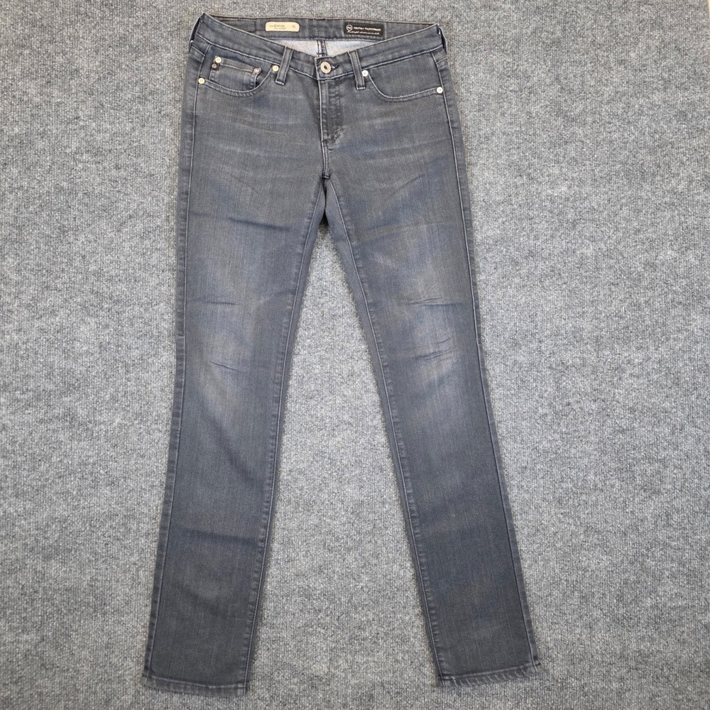 AG Adriano Goldschmied The Stevie Slim Straight Womens Size 29W X 31L Gray Jeans